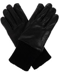 Rick Owens - Leather Gloves With Ribbed Cuffs - Lyst