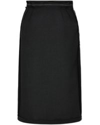 Maison Margiela - Wool Skirt With Raw Finish - Lyst
