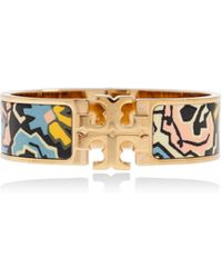 Tory Burch - Brass Bracelet With Logo - Lyst