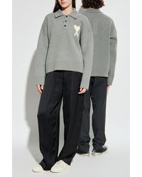 Ami Paris - Cardigan With Logo - Lyst