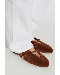 Moschino - Suede Ballet Flats - Lyst