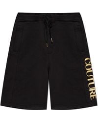 Versace Jeans Couture - Sweat Shorts With Printed Logo - Lyst