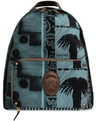 Versace - Backpack 'Lou' With 'Sunset Palms' Print - Lyst