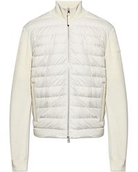 Moncler - Cardigan With Down Insert - Lyst