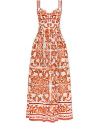 Dolce & Gabbana - Dress With "Maiolica" Print - Lyst