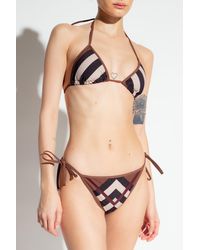 Burberry Patterned Bikini - Brown