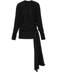 Entire studios - Short Fitted Dress With Shoulder Pads - Lyst
