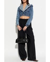 Alaïa - Denim Jacket With Hood - Lyst