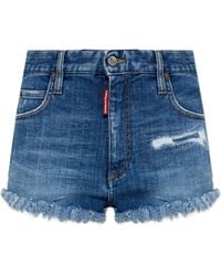 DSquared² - 'Trucker' Denim Shorts - Lyst
