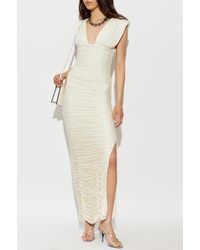 Versace - Draped Dress With A Back Slit - Lyst