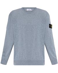 Stone Island - Wool Sweater With A Crew Neck - Lyst