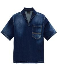 DSquared² - Denim Shirt With A V-Neckline - Lyst