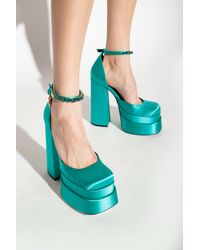 Versace 'medusa Aevitas' Platform Shoes - Green