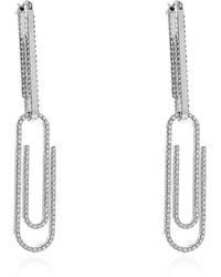 Off-White c/o Virgil Abloh - Earrings With Shimmering Crystals - Lyst