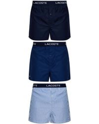 Lacoste - Three-Pack Of Cotton Boxer Shorts - Lyst