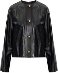 Max Mara - "Bouquet" Leather Jacket - Lyst