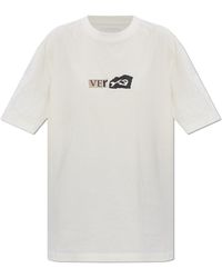 Y-3 - T-Shirt With Logo Print - Lyst