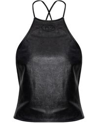 DIESEL - Leather Top 'L-Luvy' - Lyst