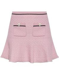Self-Portrait - Skirt With Shimmering Sequins - Lyst