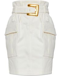 Balmain - 'Cargo' Skirt With Belt - Lyst