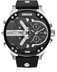 DIESEL - Watch On A Leather Strap - Lyst