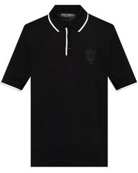 Dolce & Gabbana - Cotton Polo With Logo - Lyst