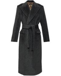 Dolce & Gabbana - Long Coat With Belt - Lyst