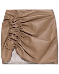 The Mannei 'kos' Leather Skirt - Brown