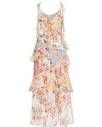 Zimmermann - Dress With Floral Motif - Lyst
