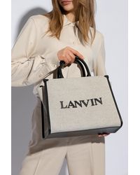 Lanvin - 'pm' Shopper Bag, - Lyst