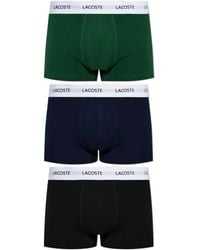 Lacoste - Three-Pack Of Cotton Boxer Briefs - Lyst