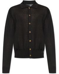 Versace - Cardigan With Collar - Lyst