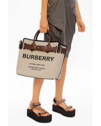 Burberry The Medium Cotton Canvas Triple Stud Belt Bag - Brown