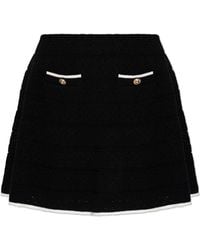 Self-Portrait - Short Skirt With Lurex Thread - Lyst