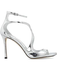Jimmy Choo - 'Azia' Patent Leather Heeled Sandals - Lyst