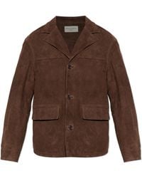 Officine Generale - Leather Jacket 'Erickson' - Lyst
