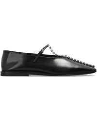 Jil Sander - Leather Shoes With Shimmering Crystals - Lyst