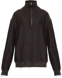 Maison Margiela - Sweater With Decorative Threads - Lyst