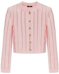 Balmain - Cardigan With Lurex Thread - Lyst