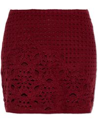FRAME - Short Crochet Skirt - Lyst