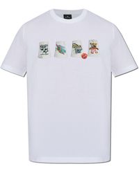 Paul Smith - T-Shirt With Colorful Print - Lyst