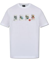 Paul Smith - T-Shirt With Colorful Print - Lyst