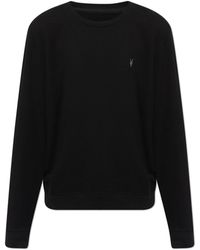 AllSaints - Skull Motif Crewneck Sweatshirt - Lyst