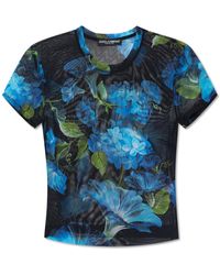 Dolce & Gabbana - T-shirt With Floral Motif, - Lyst