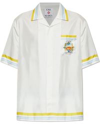 CASABLANCA - Silk Shirt With Pocket - Lyst
