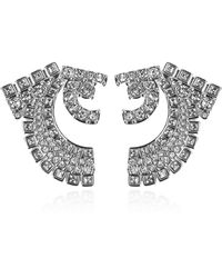 Ferragamo - Earrings With Shimmering Crystals - Lyst