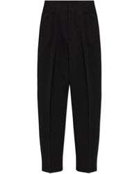 Versace - Wool Pleated Trousers - Lyst