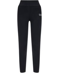 EA7 - Training Leggings With Printed Logo - Lyst