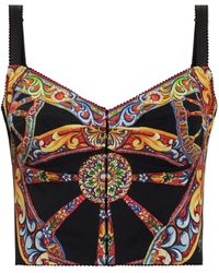 Dolce & Gabbana - Short Top With 'Carretto' Print - Lyst