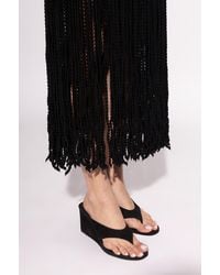 Alaïa - Suede Wedge Mules - Lyst